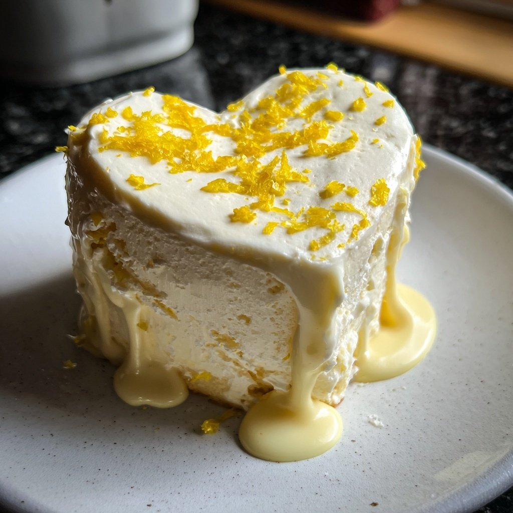 Mini Heart Cake with Lemon Cream