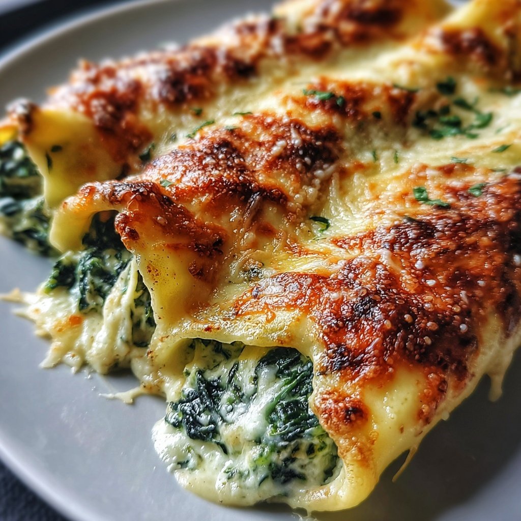 Creamy Spinach Cannelloni