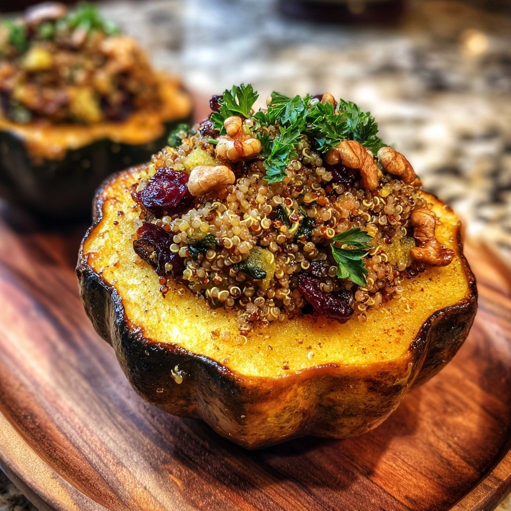 Valentine Dinner Stuffed Acorn Squash