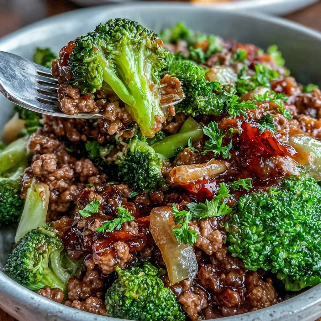 Ground Beef And Broccoli Stir Fry Bowl
