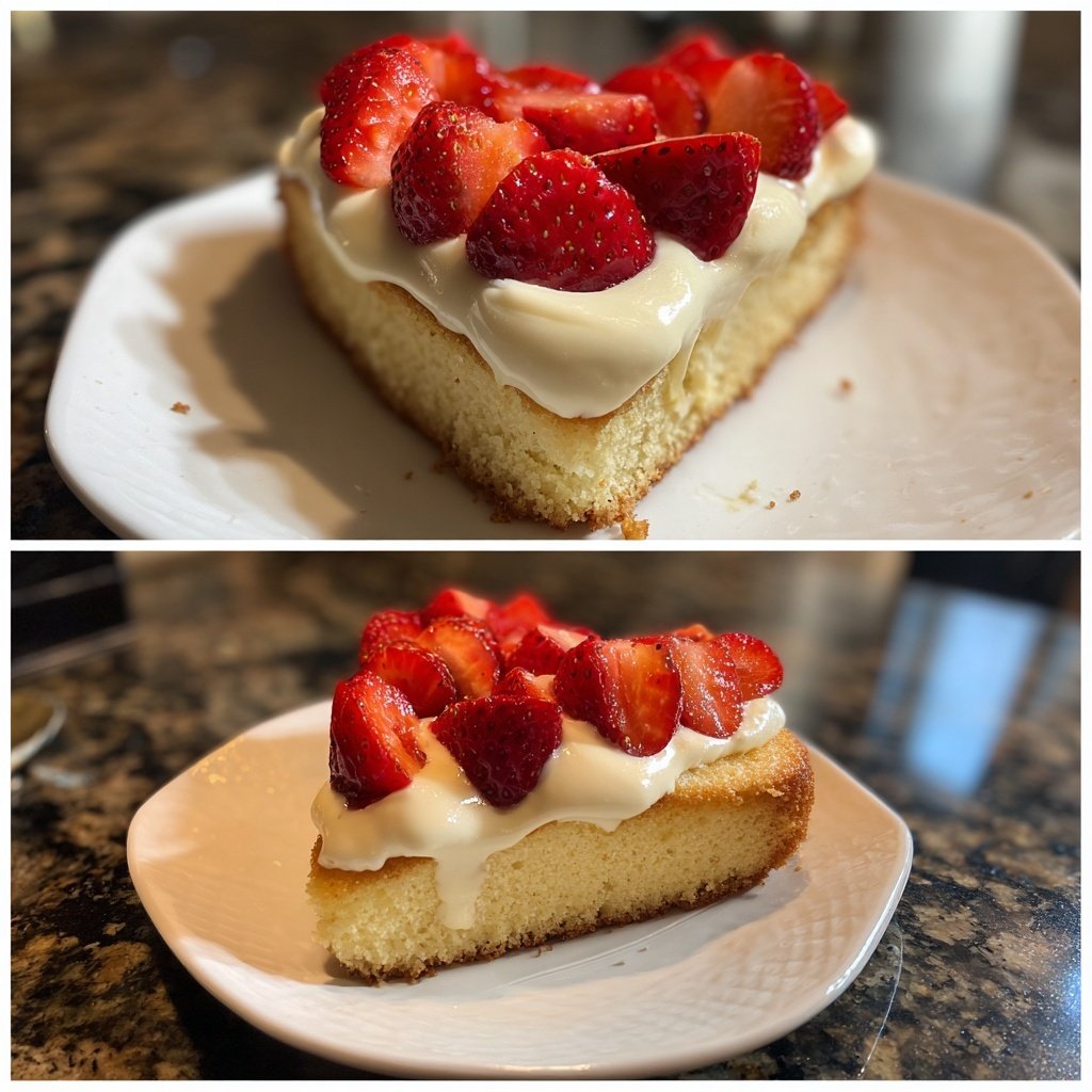 Mini Heart Cake with Strawberry Honey Cream