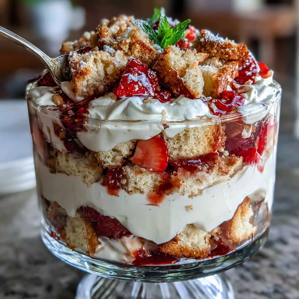 Strawberry Shortcake Trifle Dessert