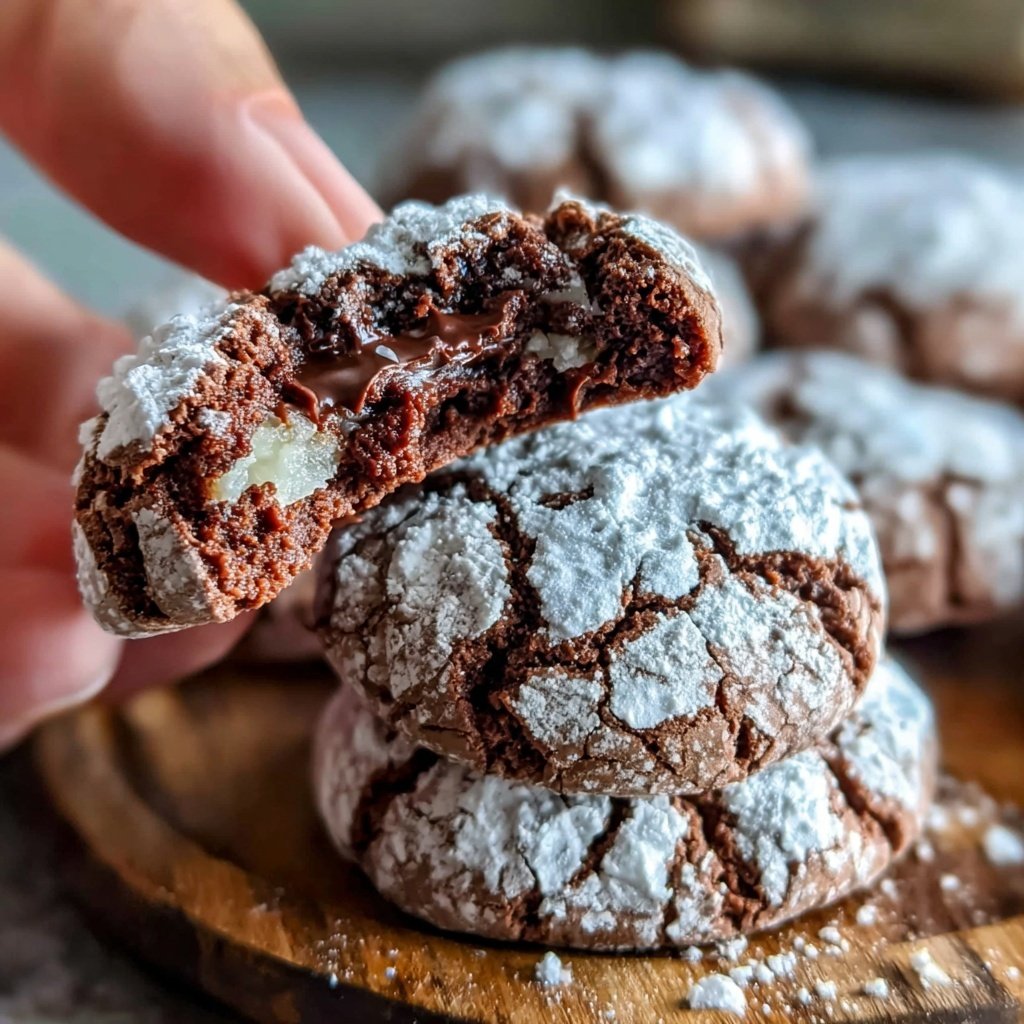 Brownie Mix Chocolate Crinkle Cookies