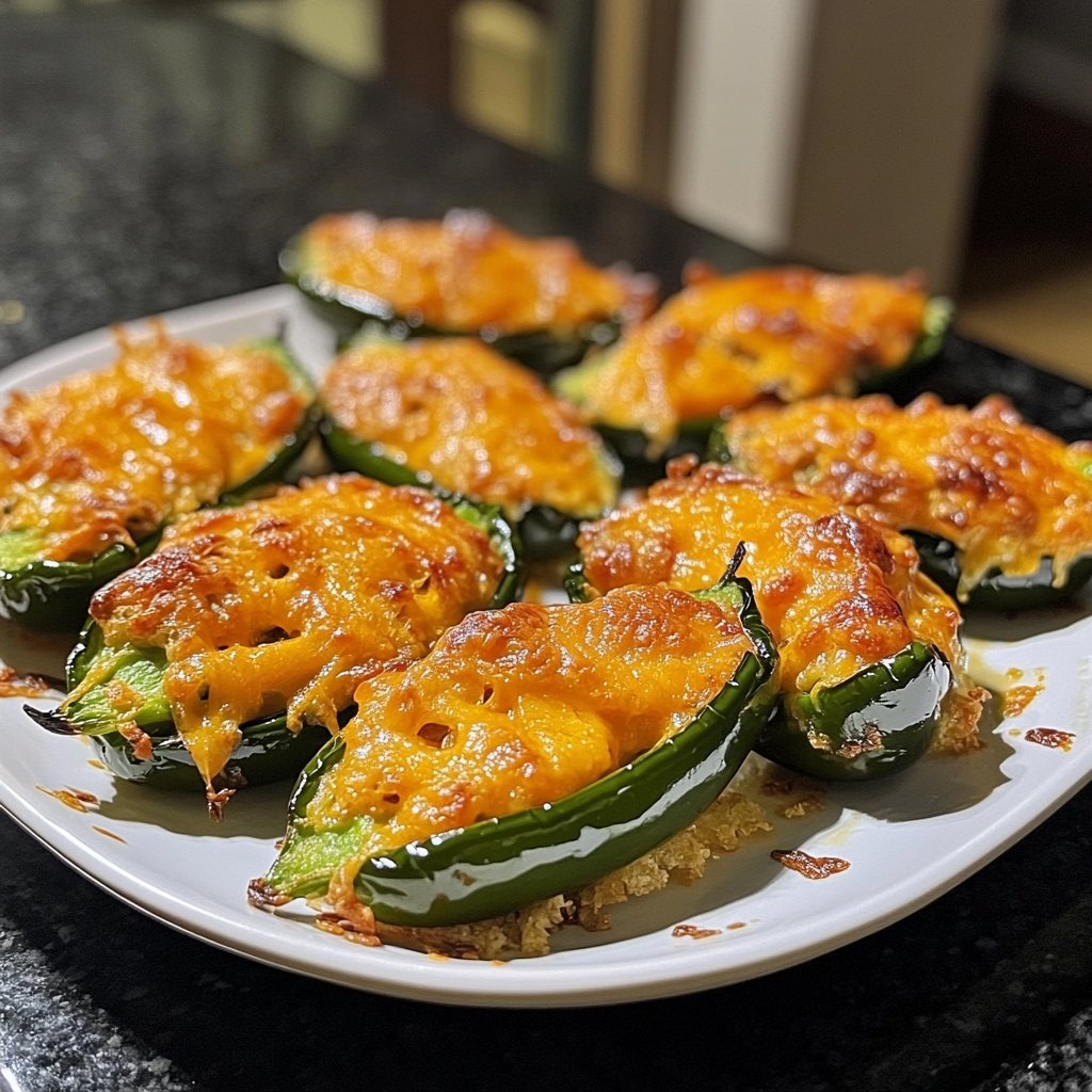 Jalapeno Poppers with Cheddar and Garlic