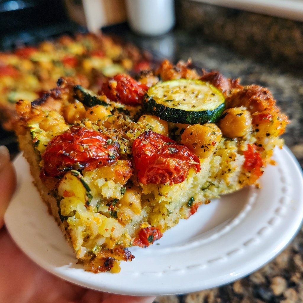 Zucchini Tomato Chickpea Bake