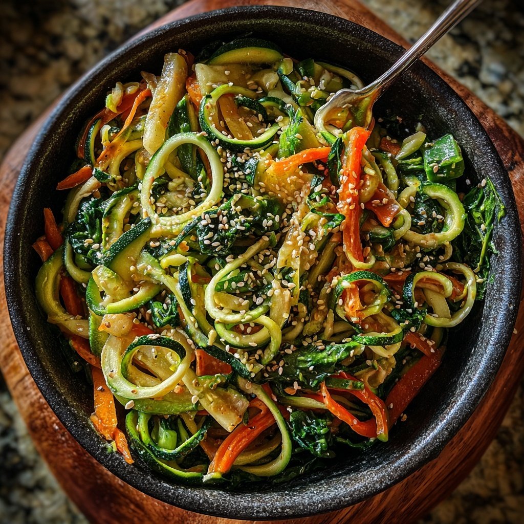 Healthy Dinner Zucchini Noodle Bowl