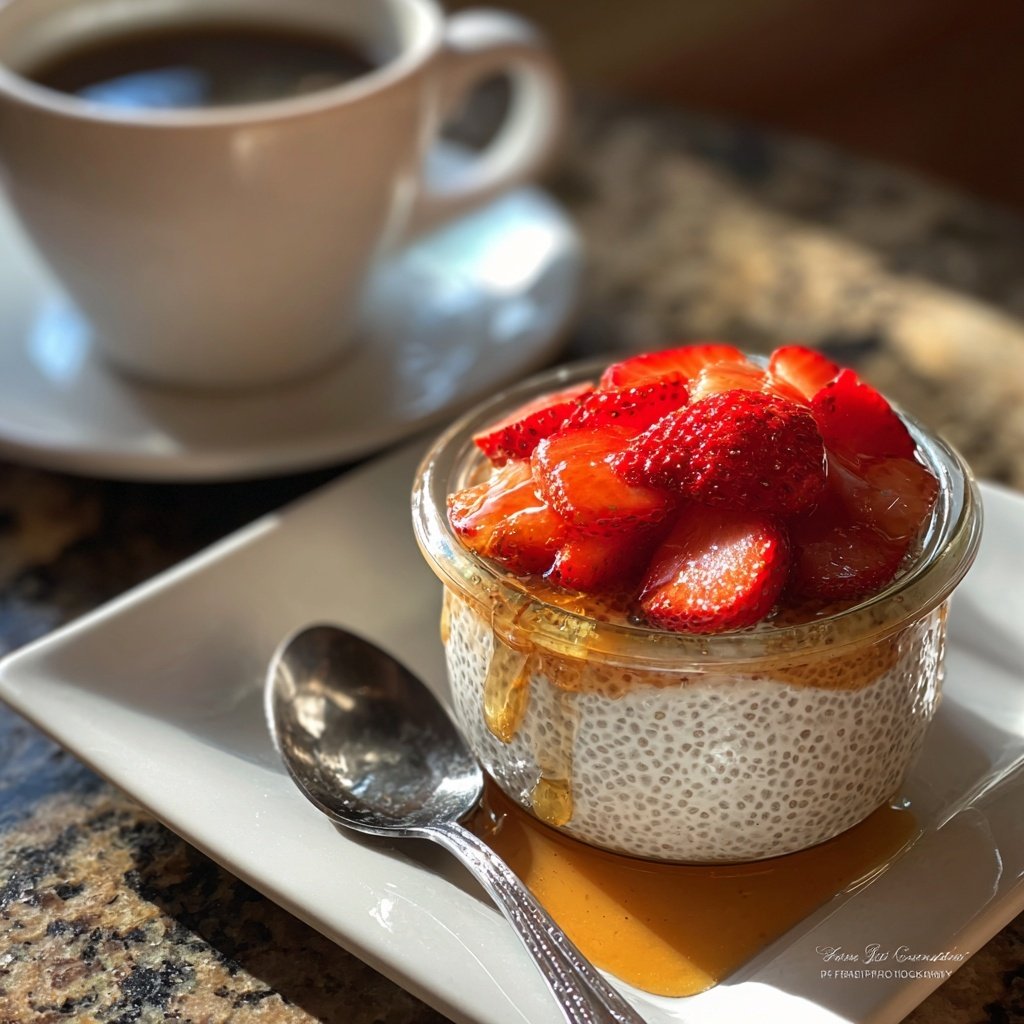 Valentine Breakfast Vanilla Chia Pudding