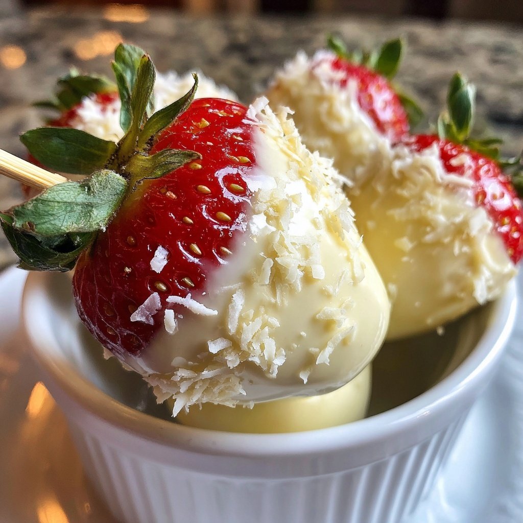 White Chocolate Strawberries