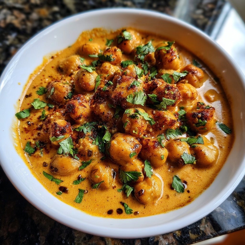 Healthy Dinner Creamy Coconut Chickpeas