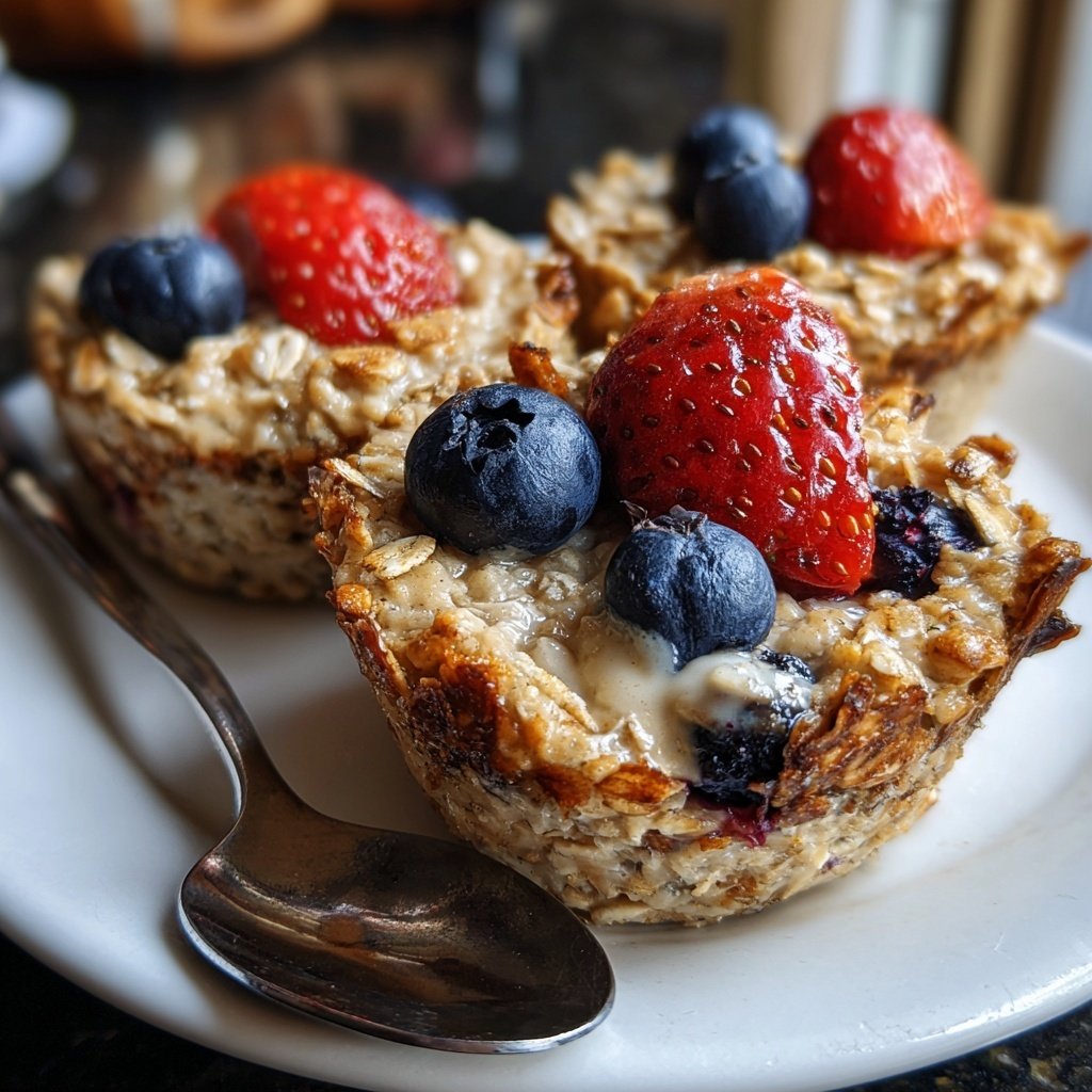 Vanilla Berry Oat Breakfast Cups