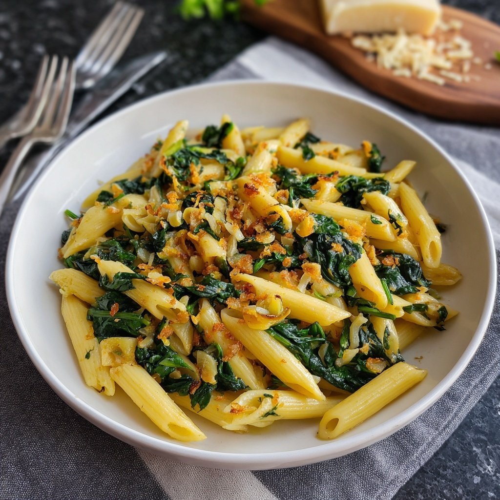 Easy Pasta With Spinach And Garlic