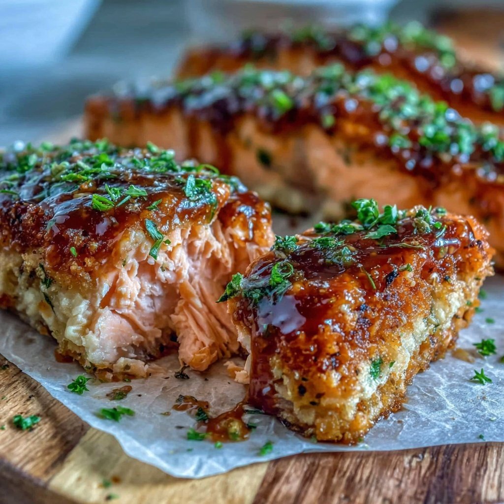 Healthy Baked Honey Mustard Salmon