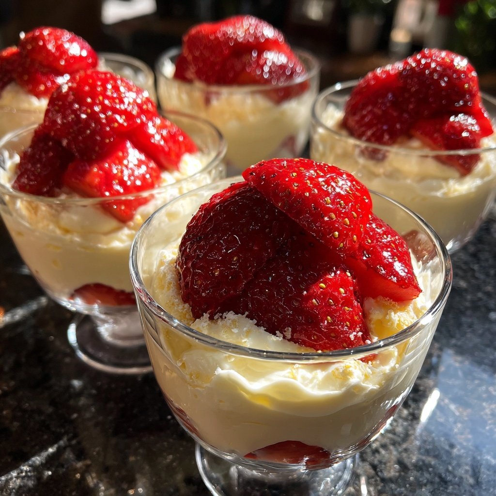 Strawberry Cream Dessert Cups