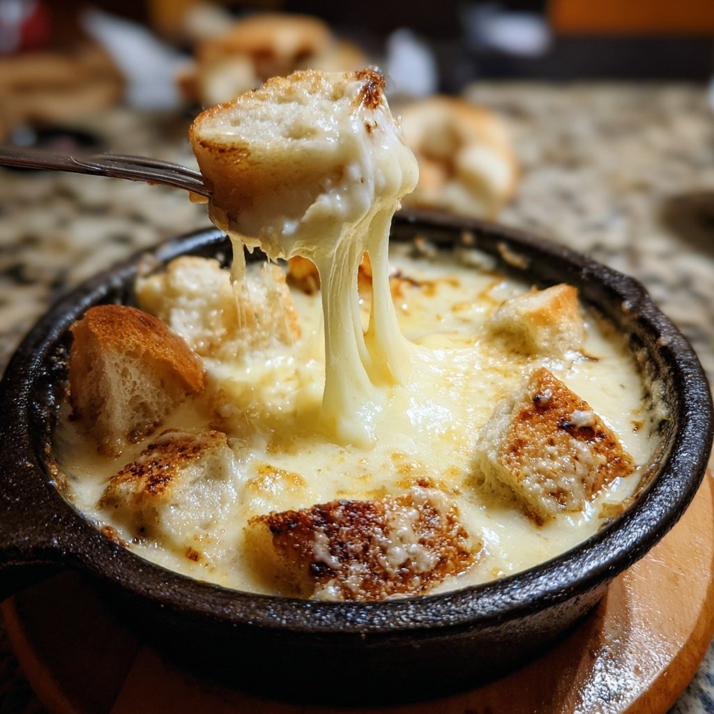 Fondue with Fontina Cheese