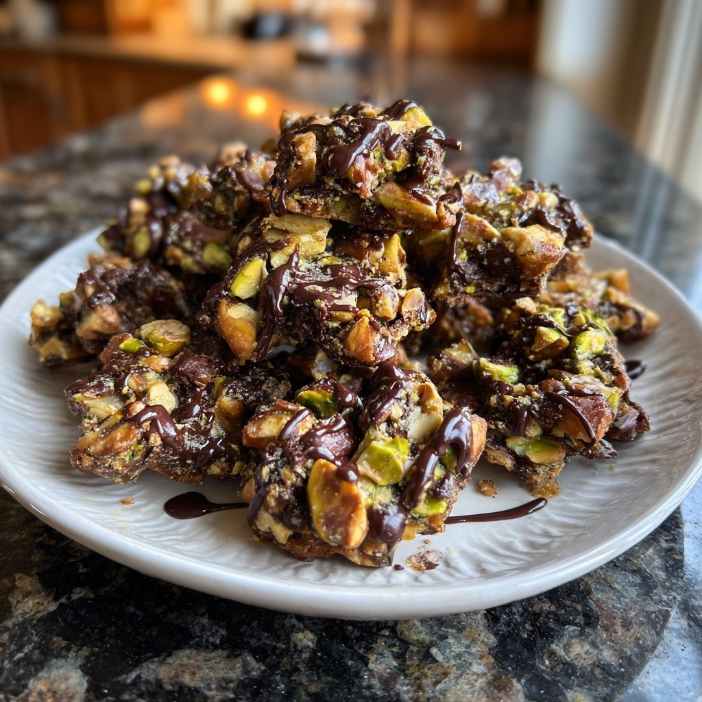 Chocolate Pistachio Snack Clusters