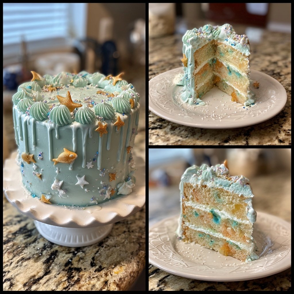 Simple Pisces Birthday Cake