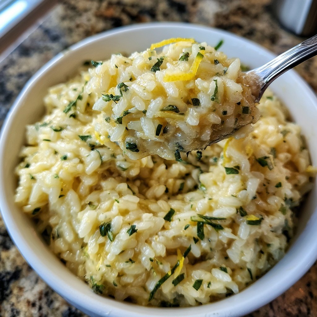 Valentine Dinner Lemon Herb Risotto