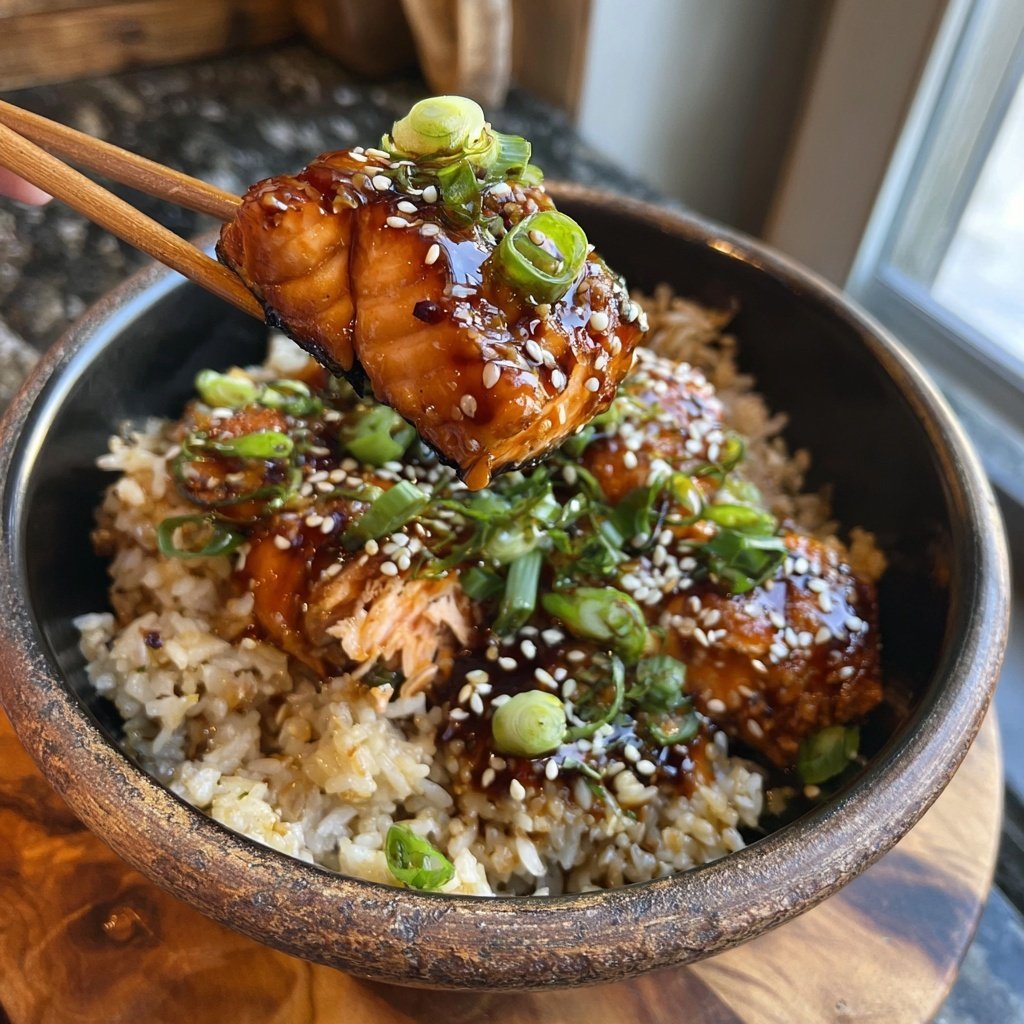 Teriyaki Salmon Rice Bowl