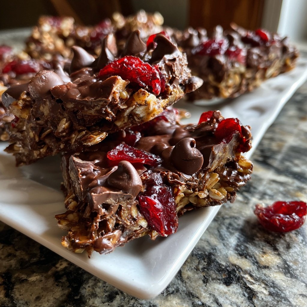 Valentines Snacks Chocolate Granola Bark