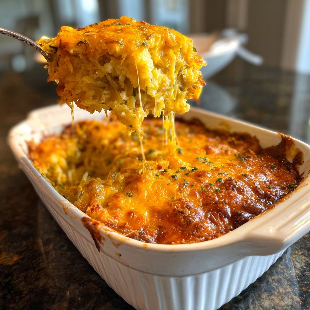 Shredded Chicken Green Chile Casserole